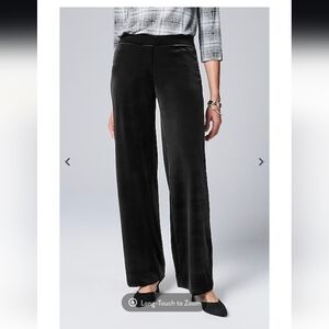 NWT J.Jill Wearever Black Stretch Velvet Pants